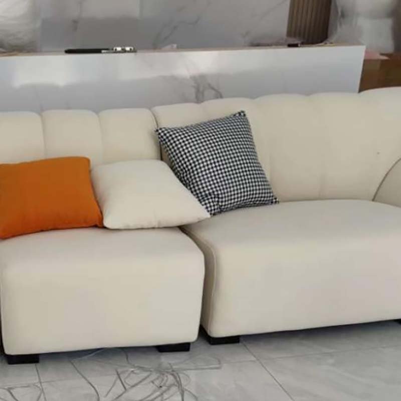 Modern Sectional Home Furniture Corner Living Room Relax Couch L Shape Velvet Fabric Sofa