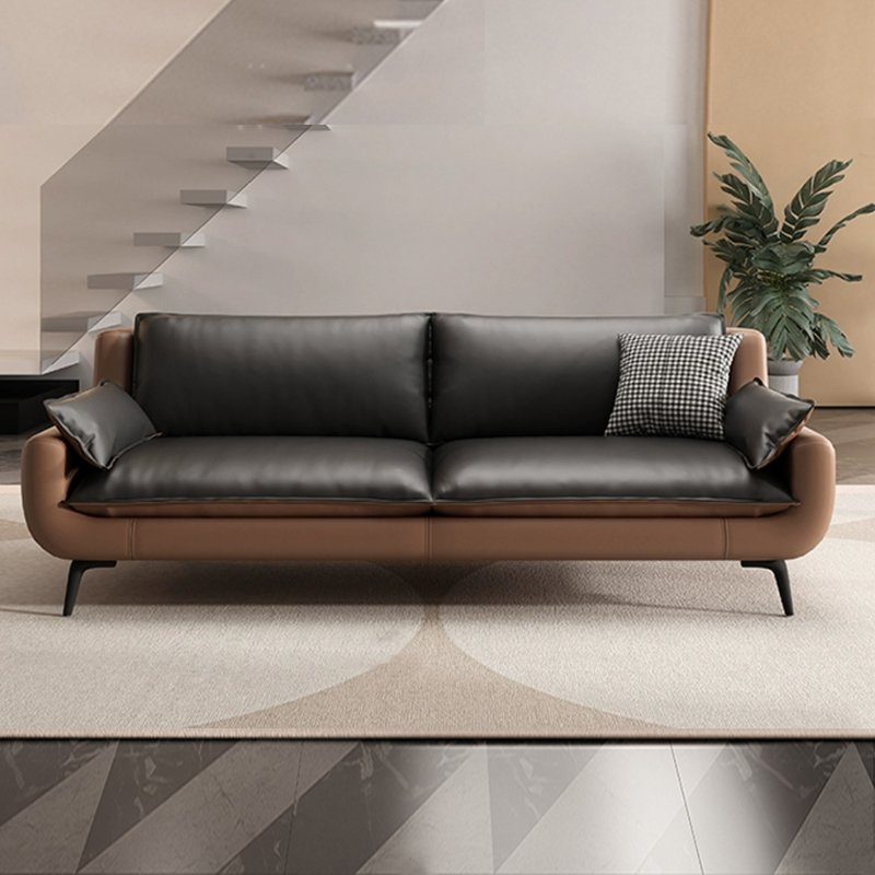 Double sided leather office sofa VIP reception room business reception leisure negotiation simple and modern three people seat