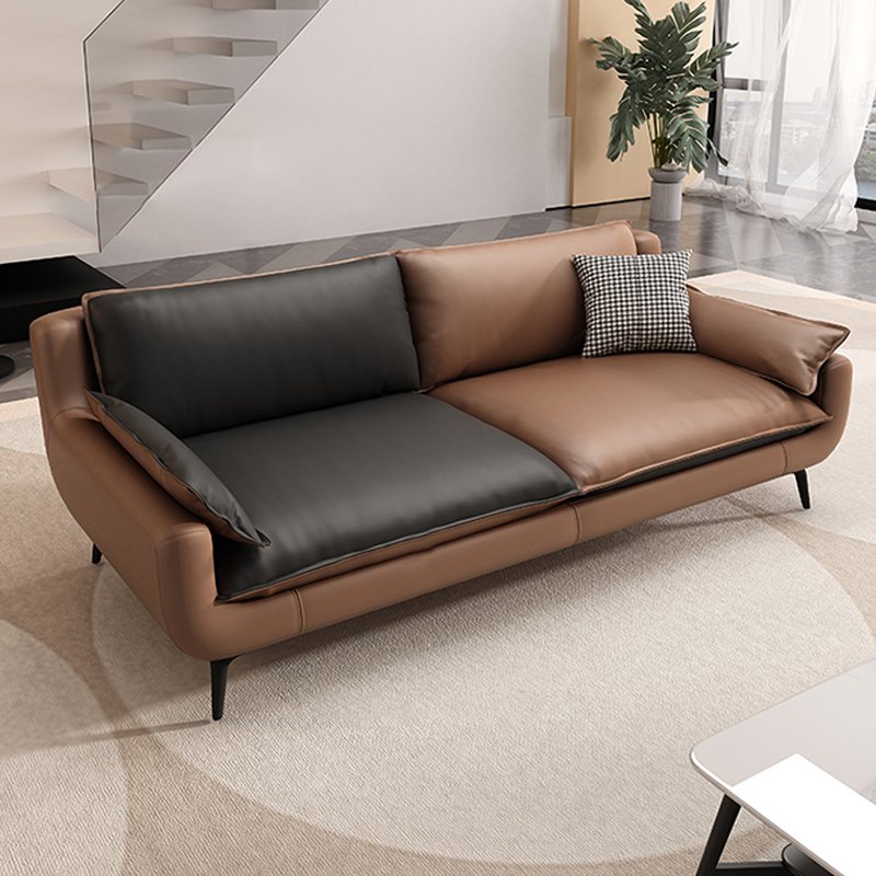 Double sided leather office sofa VIP reception room business reception leisure negotiation simple and modern three people seat