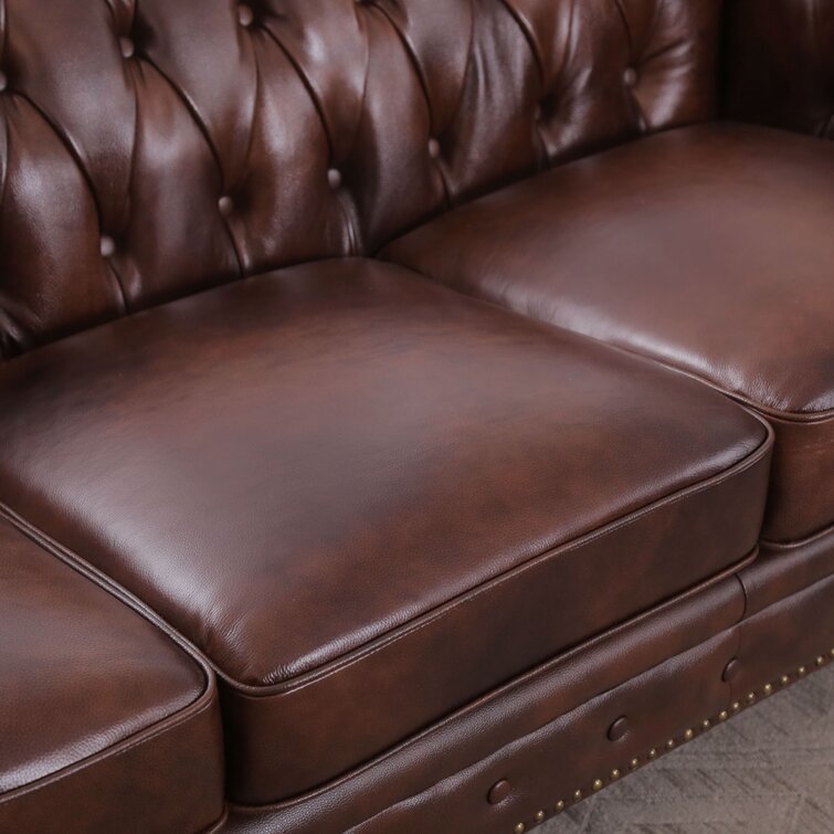 Unique Best Modern Design Genuine Leather sofa three seater Set Living Room Furniture leather chesterfield sofa for sale