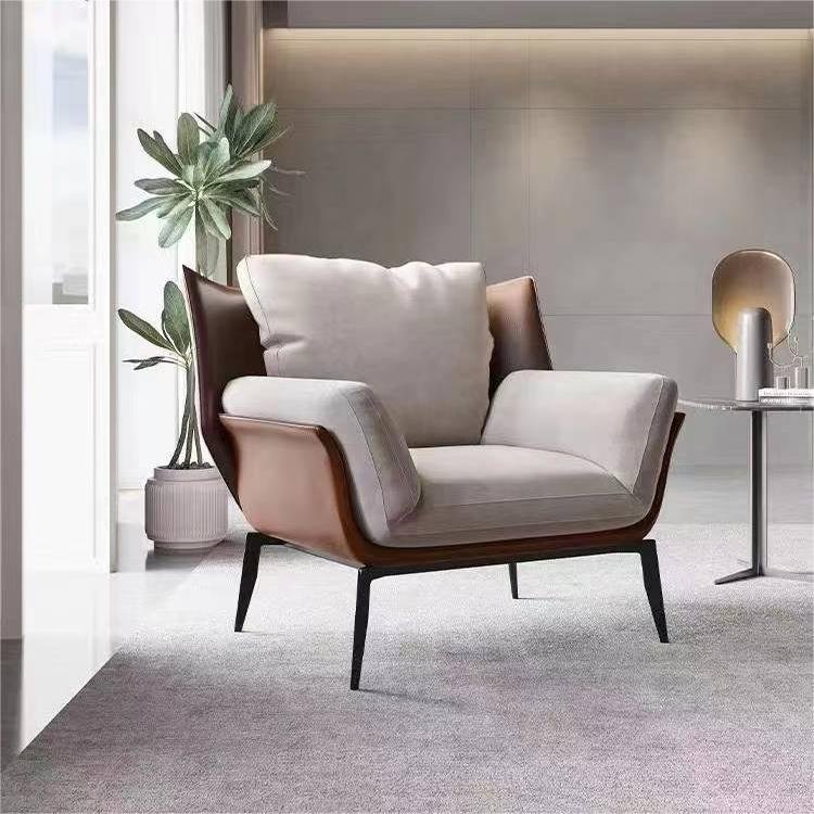 High Quality Modern Office Visiting Sofa Set PU Leather and Fabric Cover for Hotel Living Room Bedroom-Lazy Office Sofa