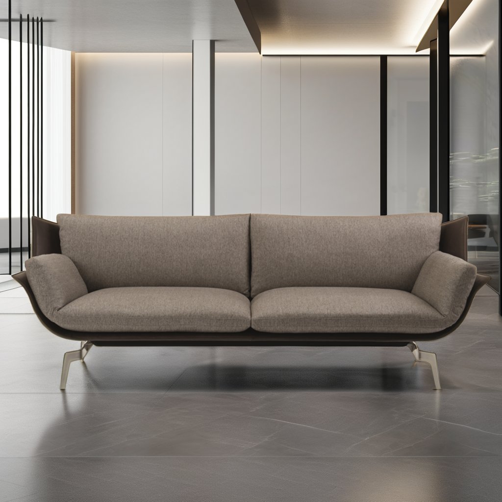 High Quality Modern Office Visiting Sofa Set PU Leather and Fabric Cover for Hotel Living Room Bedroom-Lazy Office Sofa