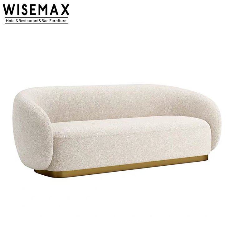 WISEMAX FURNITURE Light luxury European style modern curved shape leisure sofa for living room
