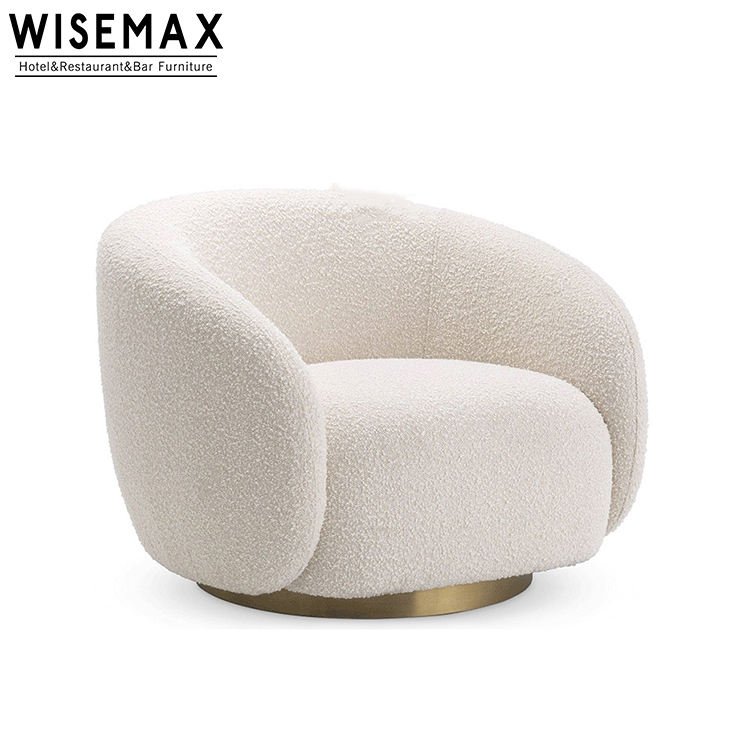 WISEMAX FURNITURE Light luxury European style modern curved shape leisure sofa for living room