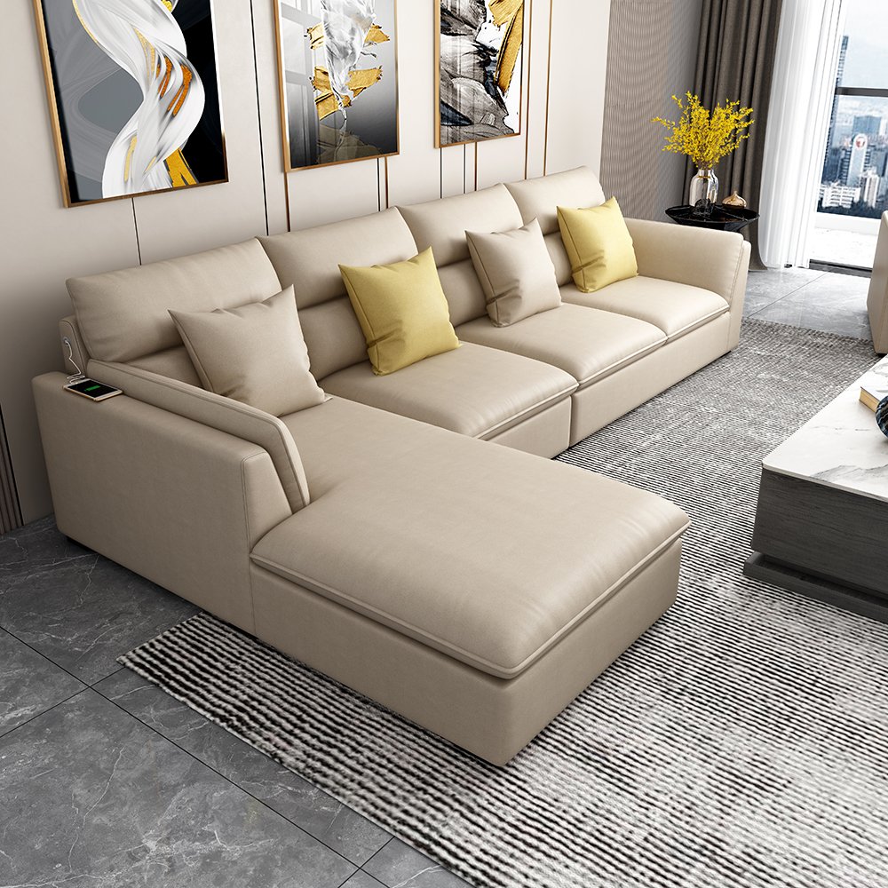 Luxury Modern Waterproof Fabric Velvet Grey l Shape Single 3 Seater Sectional Hotel Sofa Set Furniture Couch Living Room Sofas