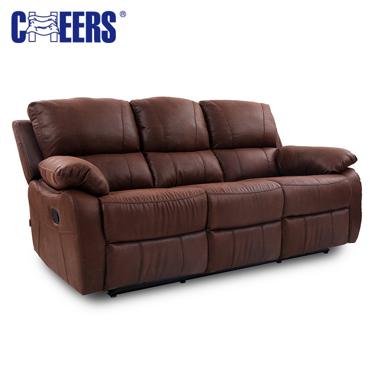 MANWAH CHEERS luxury modern design couch living room set reclining leather sectional sofa