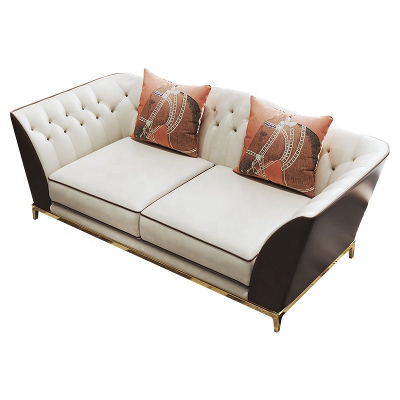 New Design Post-modern affordable luxury leather sofa villa apartment living room combination luxury villa furniture
