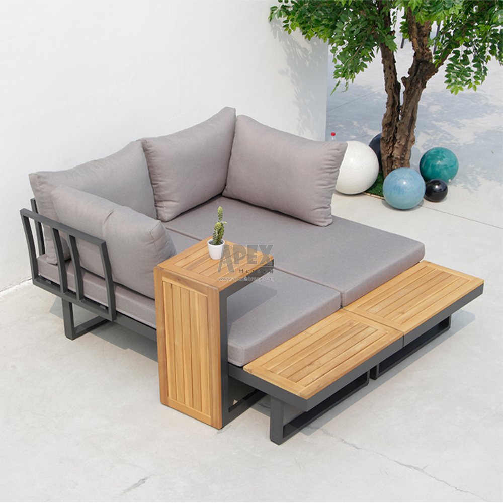 Apex Luxury Seat Hotel Terrace Aluminum Sectional Sofa Patio Set Outdoor Furniture