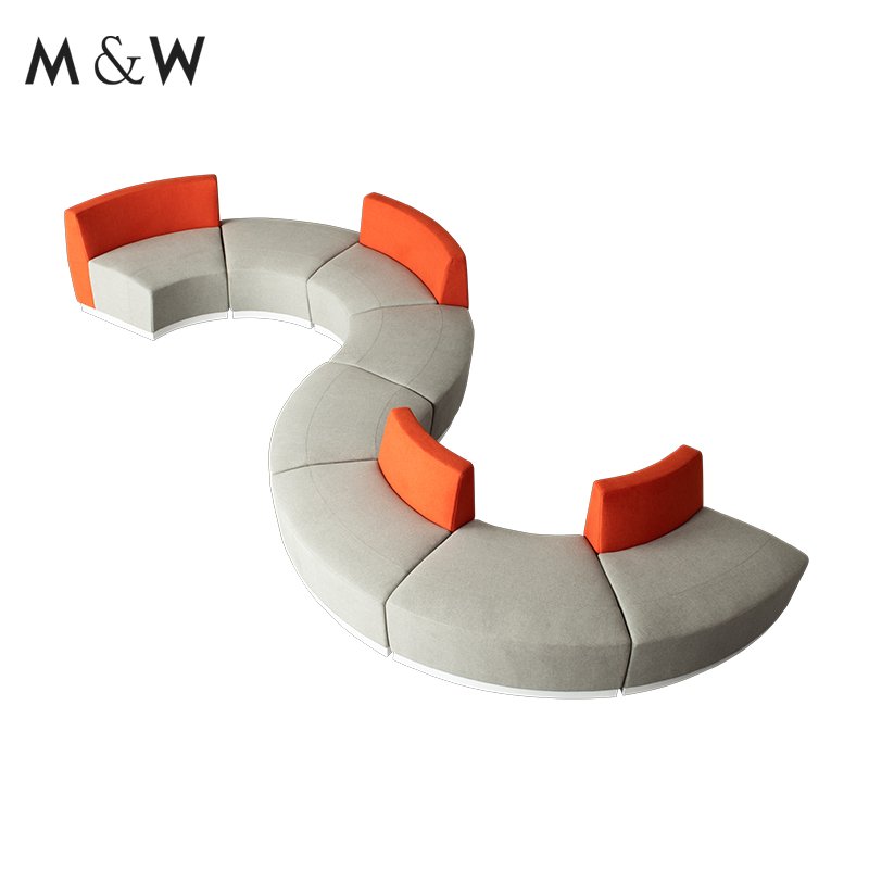 M&W Modern waiting room furniture sectional luxury visitor office reception sofa set