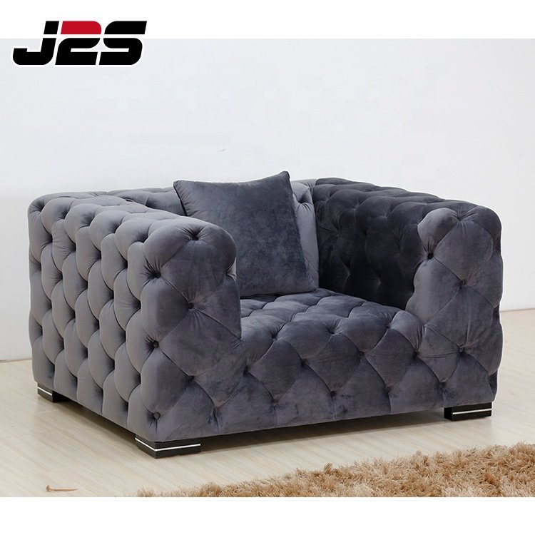 Customized Chesterfield Lounge Sofa Velvet Corner Sofas Fabric Sofa Set