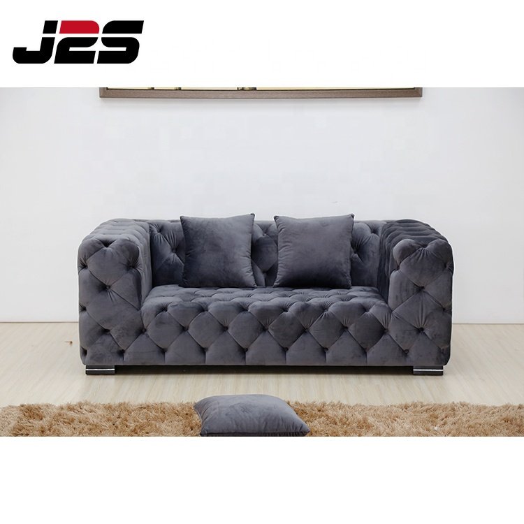 Customized Chesterfield Lounge Sofa Velvet Corner Sofas Fabric Sofa Set