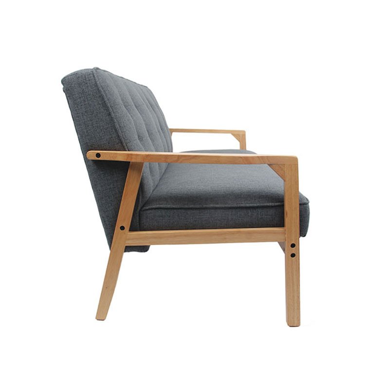 Modern Design Elegant Living Room Sofa Natural 6 Seater Wooden Frame Cotton Canvas Vintage Lounge Office Sofa Bed