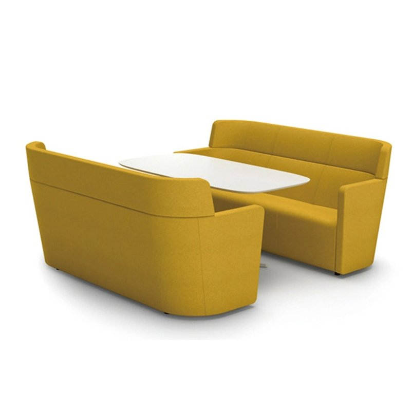 Sectional Sofa Waiting Room Meeting Booth Private Acoustic Office Meeting Pod Public Area Modular Modern with Office Table Set