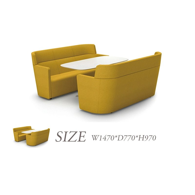 Sectional Sofa Waiting Room Meeting Booth Private Acoustic Office Meeting Pod Public Area Modular Modern with Office Table Set