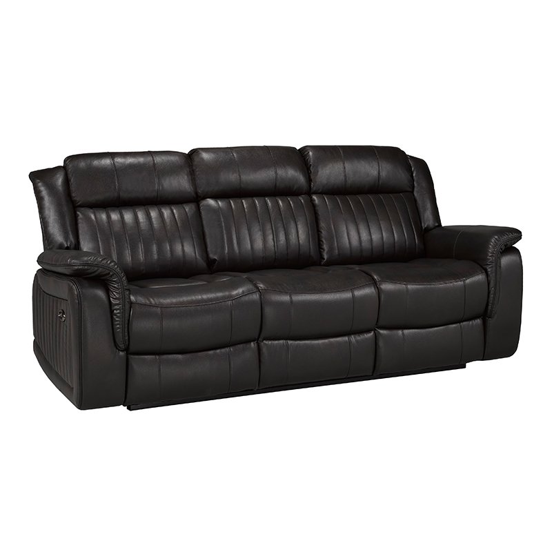 Black Air Leather 3+2+1 Recliner Sofa Hotel Home Office Furniture Luxury Reclining Sectional Sofa Set