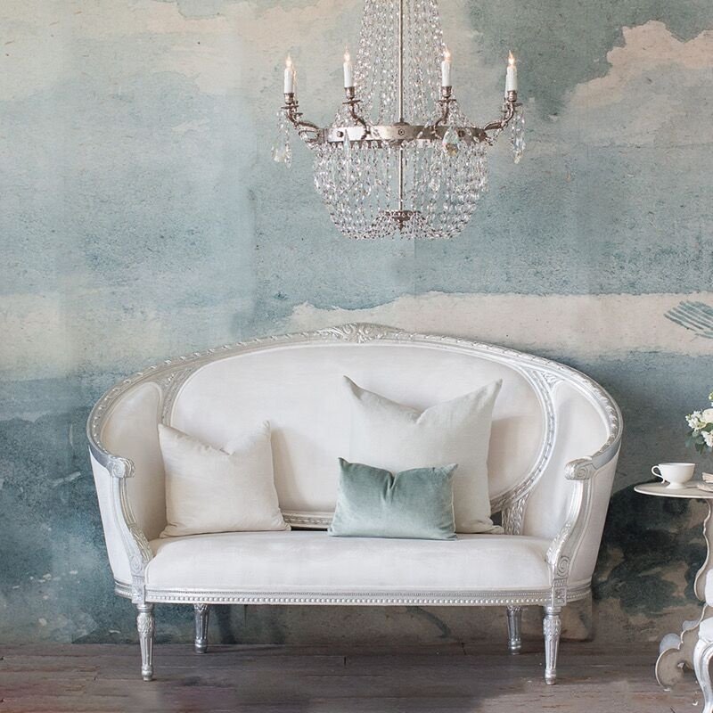 High Quality sitting room French antique classic wood love seat wedding sofa design living