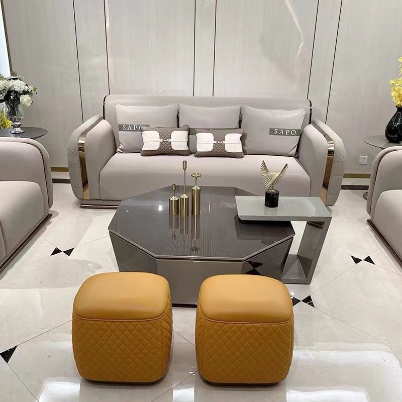Modern Minimalist Living Room Furniture Sofas Sets ltalia genuine Leather Modualr 1/2/3 Seats Sofa For Home Hotel