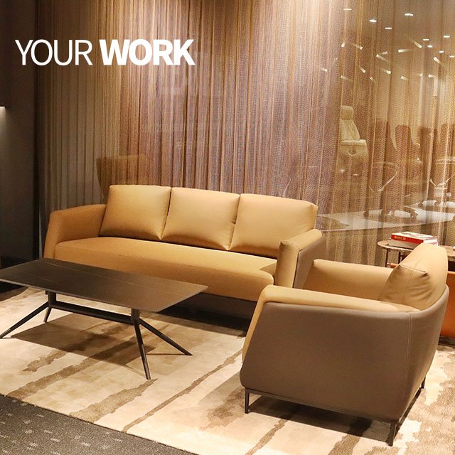 high quality Muslim Style luxury office Sofa set Solid Wood Frame office Furniture Couch Leather & Fabric office sofa