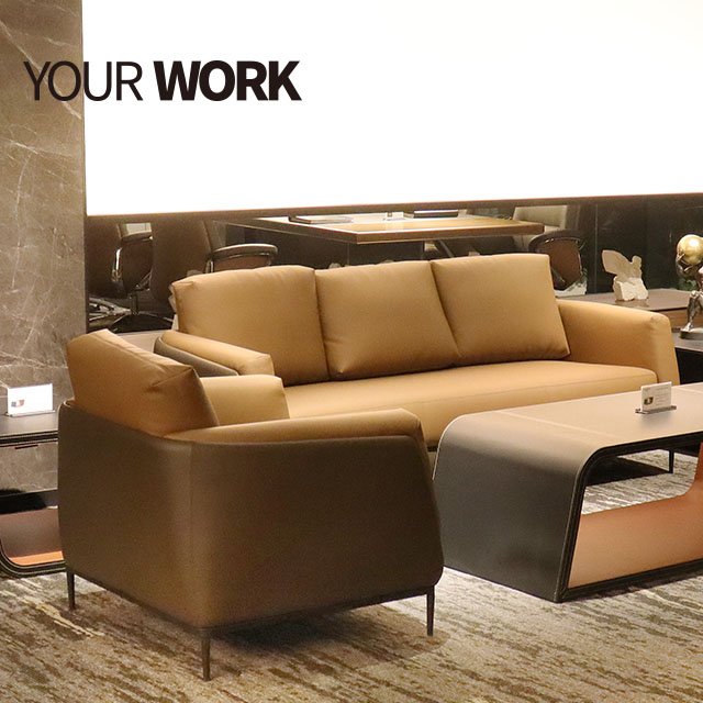 high quality Muslim Style luxury office Sofa set Solid Wood Frame office Furniture Couch Leather & Fabric office sofa