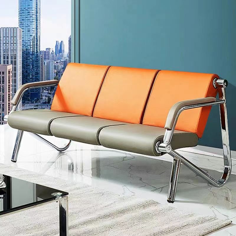 Three-seat chair Stainless steel sofa Airport with waiting Hospital waiting chair meeting office sofa