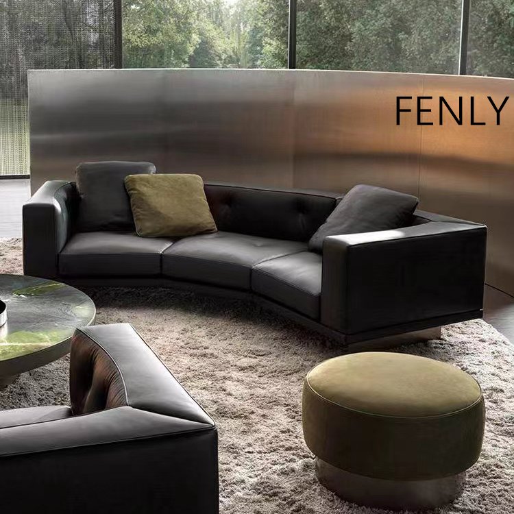 Italian Luxurious Minimalist Fabric Upholstery L Shaped Corner Modular Couch Living Room Sectional Home Villa Bedrooms Outdoor