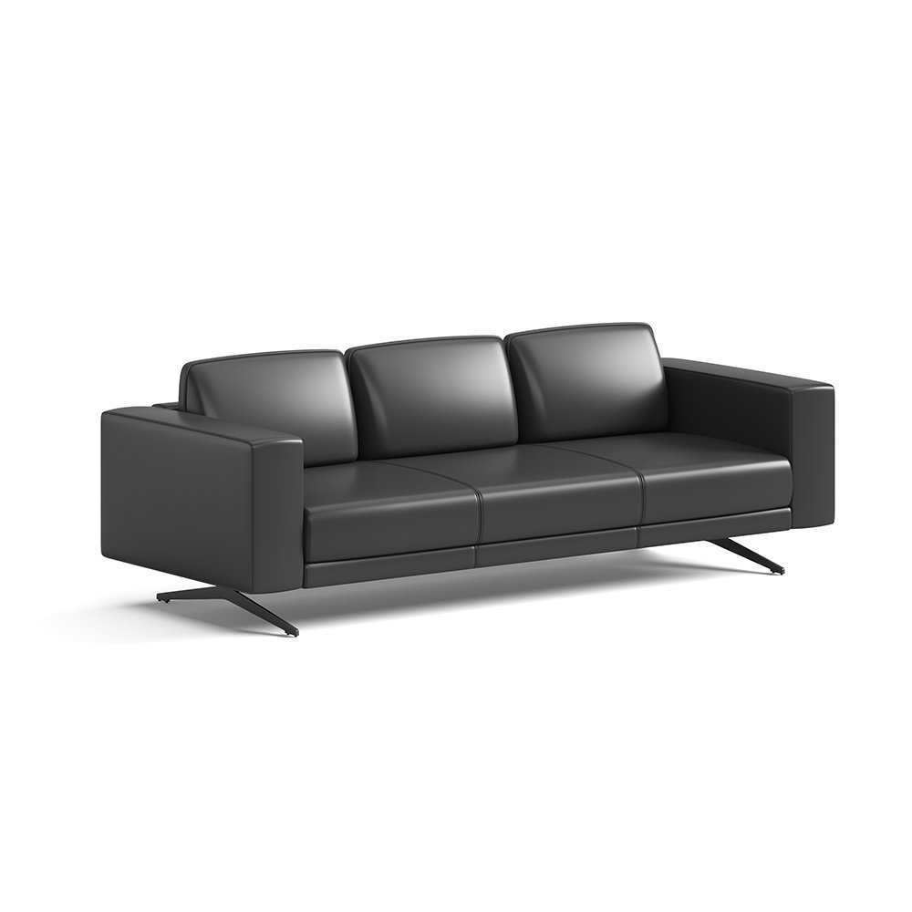 Modern Fabric PU Leather executive Sectional office sofa reception office 3 piece sofa set furniture