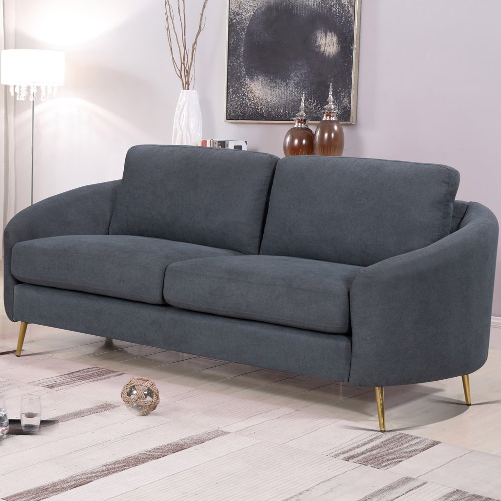 Hotel Sofa Home Furniture Set European Modern Contemporary Living Room Minimalist Style Denim Wooden Sofa Set