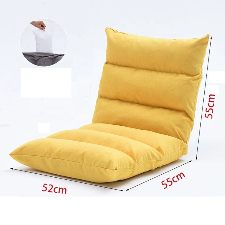 Modern lazy foldable sofa fabric backrest sofas chairs living room furniture