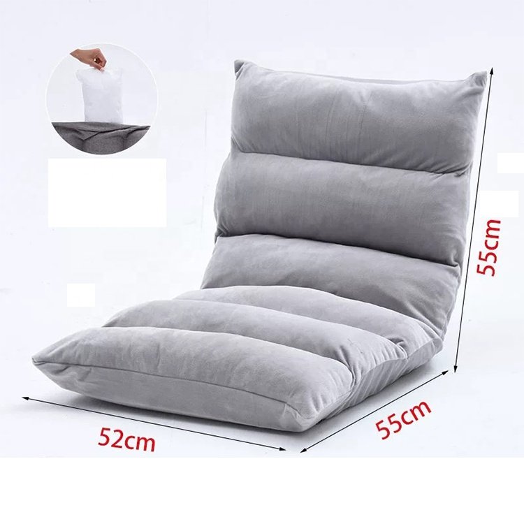 Modern lazy foldable sofa fabric backrest sofas chairs living room furniture