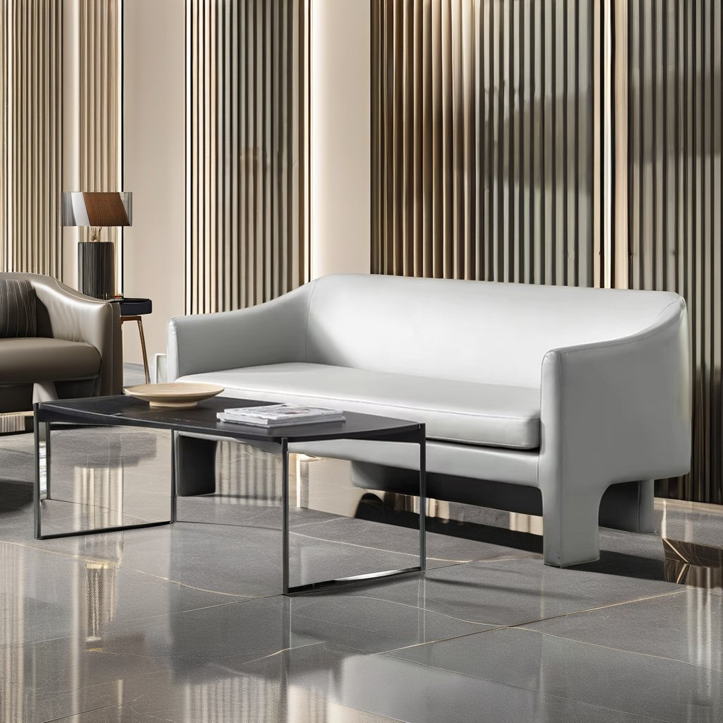 First Class Luxury Modular Office Sofas Modern PU Leather and Fabric Cover for Living Room Hotels and Schools