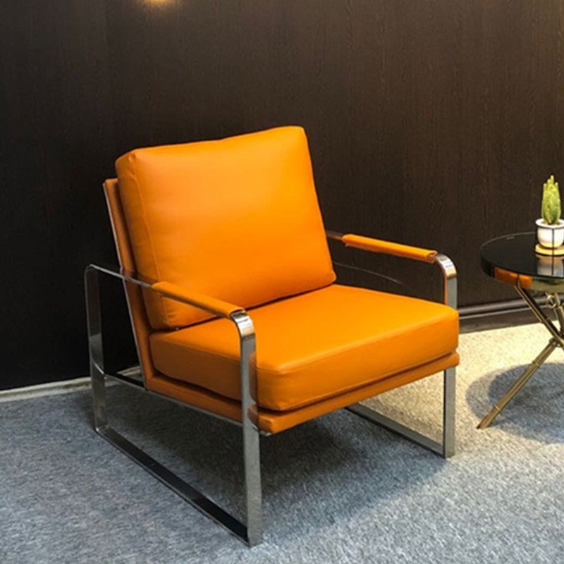 Modern Living Room Luxury Lounge Furniture Single Seat Chairs Vintage Leather Armchair Leisure Sofa Chair