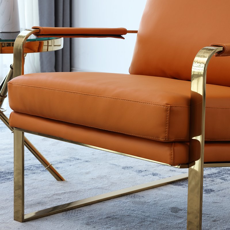 Modern Living Room Luxury Lounge Furniture Single Seat Chairs Vintage Leather Armchair Leisure Sofa Chair