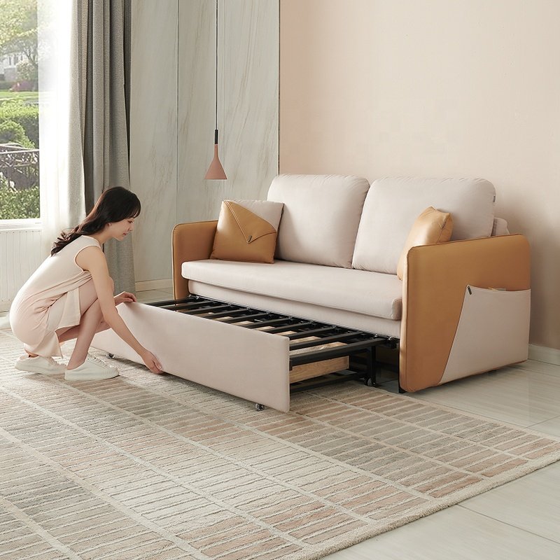 102686 Quanu wholesale living room sofas sofa bed bedroom furniture modern convertible sofa bed with storage