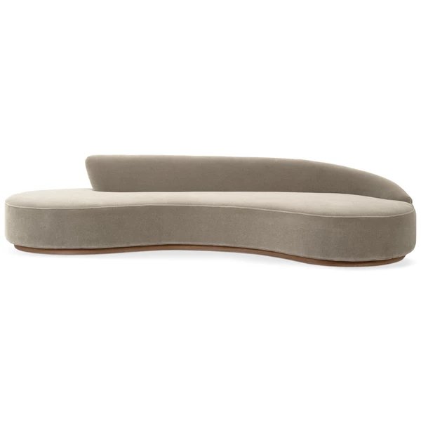 Factory chinese manufacture furniture modern curved minimalist sofa creative event 3 seats sofa