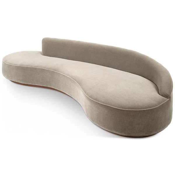 Factory chinese manufacture furniture modern curved minimalist sofa creative event 3 seats sofa