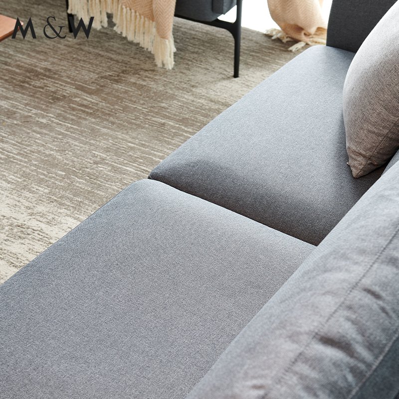 M&W Modern four optional materials 2 3 seater room furniture visitor acoustic office sofa for reception