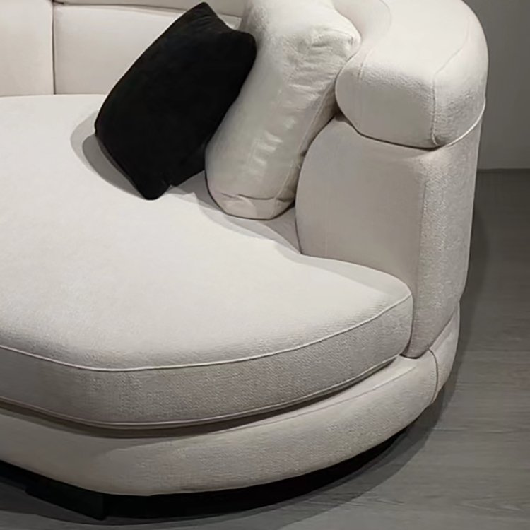 Minimalist Cotton and Linen Chaise Longue Combination Corner Sofa Modern Minimalist Living Room Technology Fabric Sofa