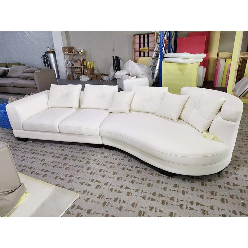 Minimalist Cotton and Linen Chaise Longue Combination Corner Sofa Modern Minimalist Living Room Technology Fabric Sofa
