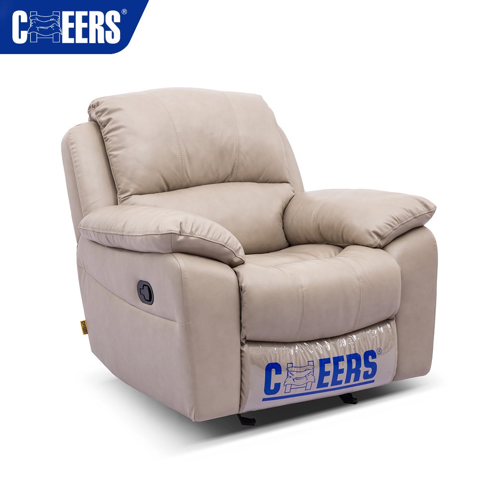 MANWAH CHEERS High Quality Leisure Zero Gravity Genuine Leather Section Extendable Power Recliner Couch Sofa