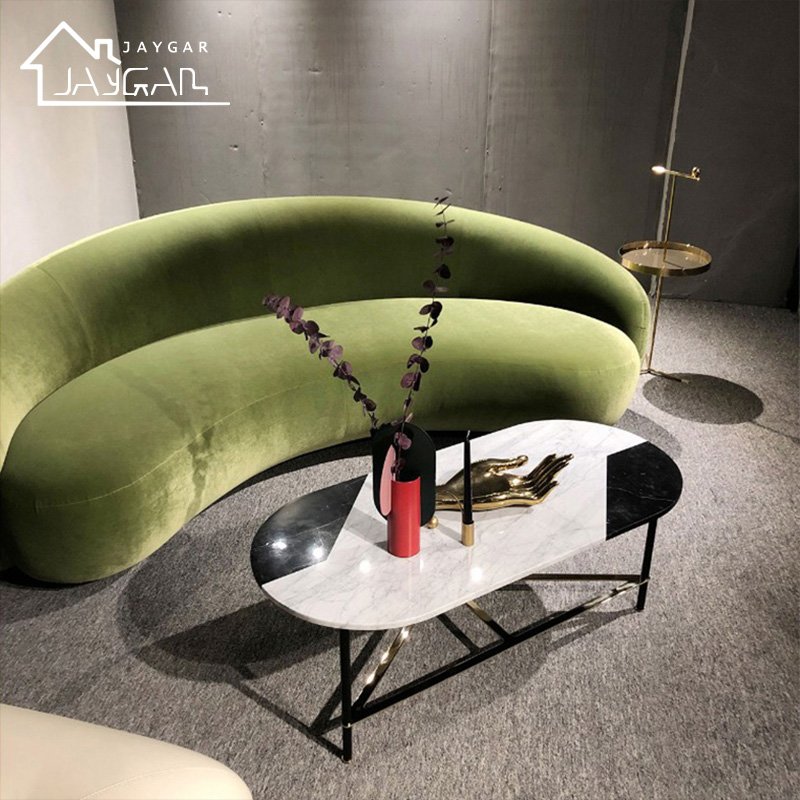 Modern living room white boucle corner couch luxury velvet curved crescent sectional sofa designs semi circle moon shaped sofa