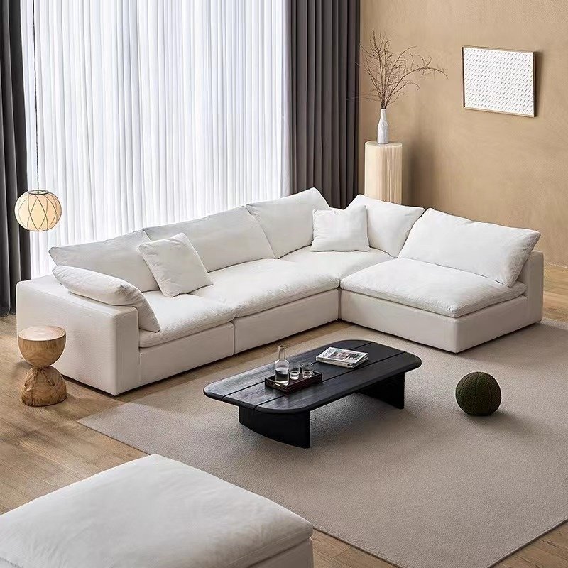Cloud Sofa Modern Style Sectional Sofa with Feathers Softest Living Room Sofa for Home Furniture