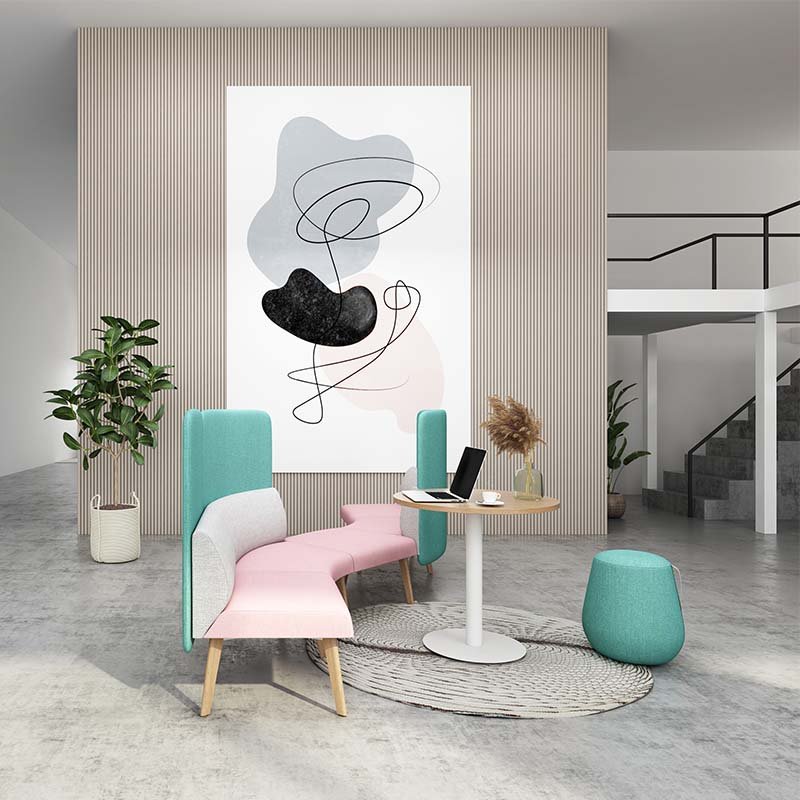 Waiting Area Acoustic Materials Private Space Sound Proof Insulation Public Area High Back Reception Sofa