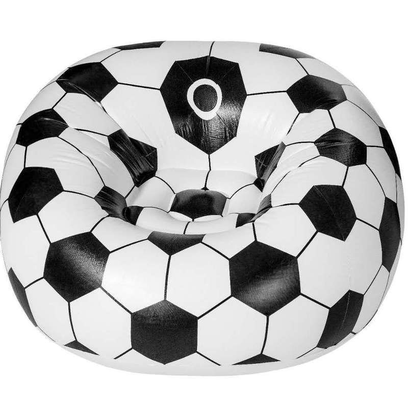 Football shape inflatable pvc sofa living room furniture foldable sofa without legs outdoor large sleeping chair wholesale lazy