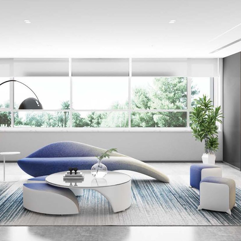 Hotel Public Waiting Area Sectional Flexible Modular Office Sofa Seating Sofa