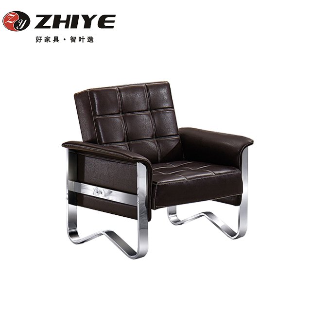 Cheap furniture black leather office room sofa design, modern office couch