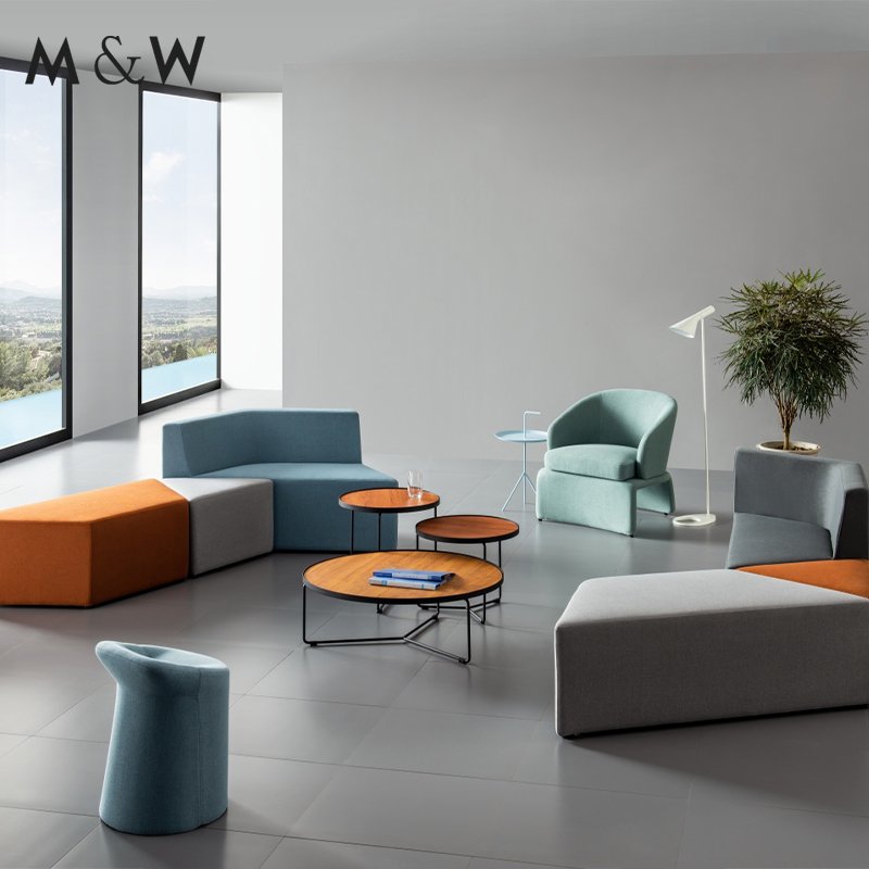 M&W Modular Furniture Office Sofa Seating Office Sofa Modern Reception Waiting Sofas