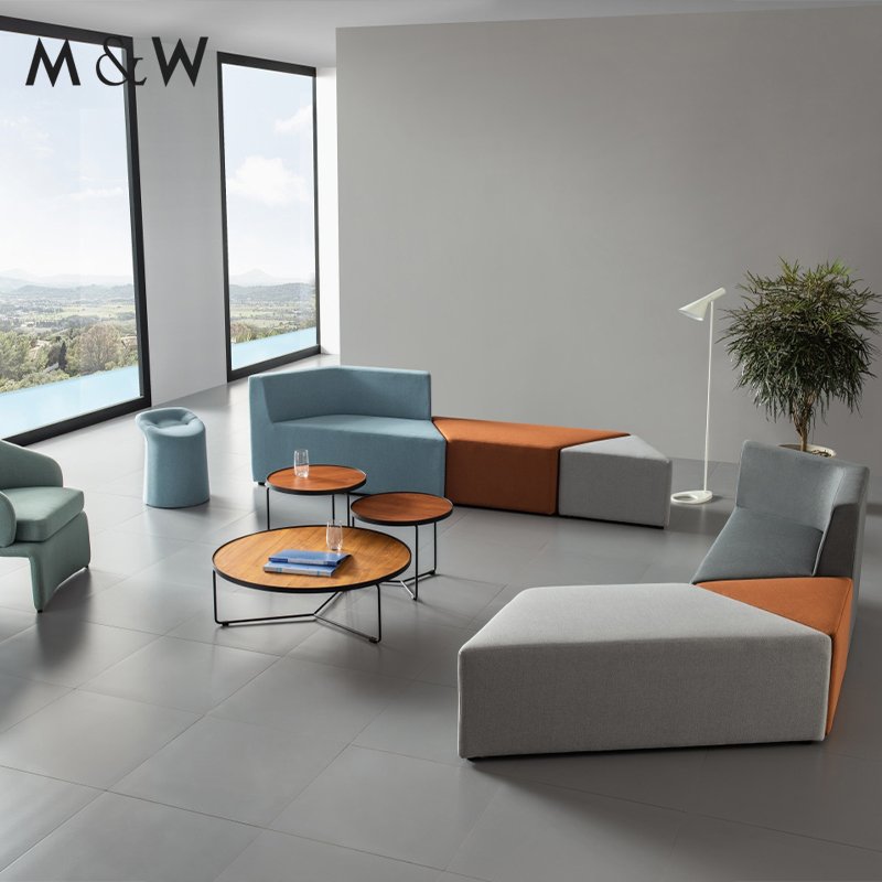 M&W Modular Furniture Office Sofa Seating Office Sofa Modern Reception Waiting Sofas