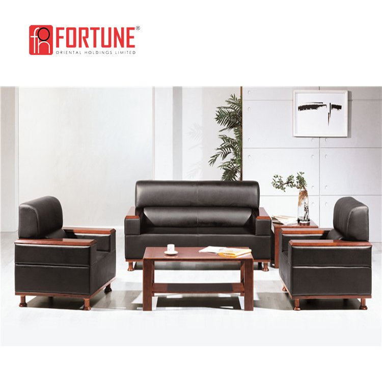 Classic design office sofa 1+2+3 reception sofa luxury Office Sofa Set (FOH-8002)
