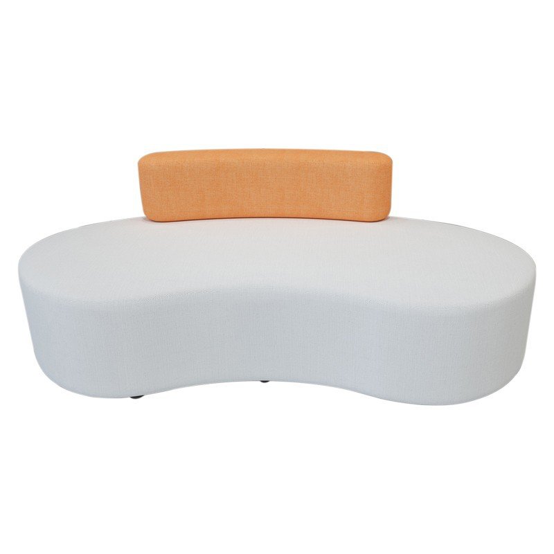 Modern Italian Style Office Reception Sofa Set Curved Fabric Sofa for Small Living Rooms Solid Wood Frame High Resilience Foam