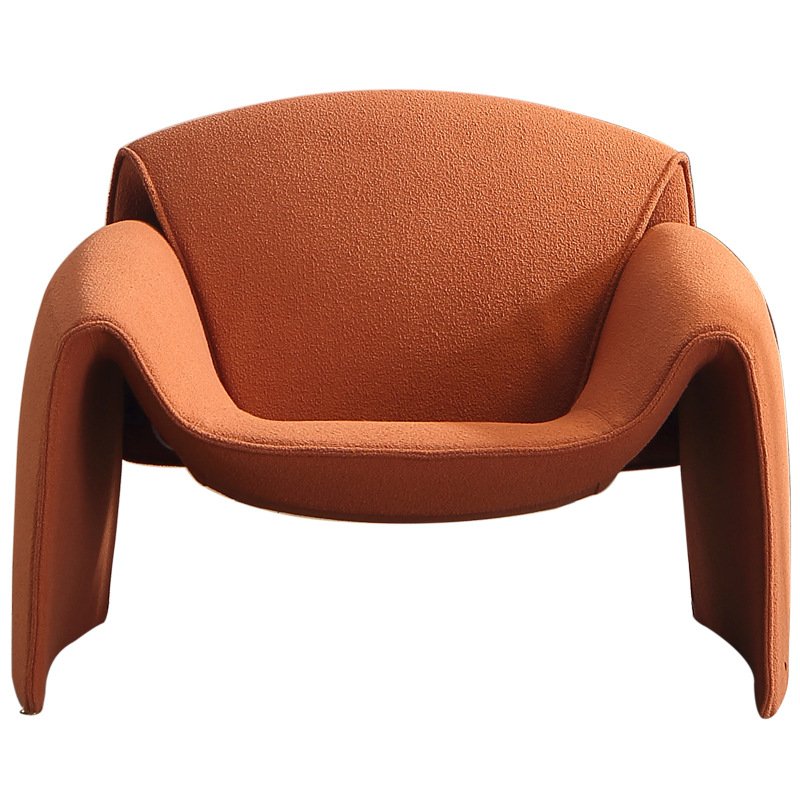Italian Minimalist Office Reception Sofa Set New Curved Fabric Sofa Creamy Small Living Room Furniture